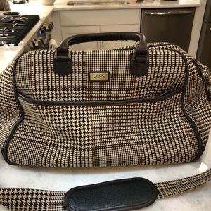 Chaps houndstooth duffel bag
